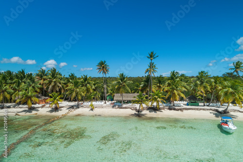 Aerial view of tropical beach, Dominican Republic