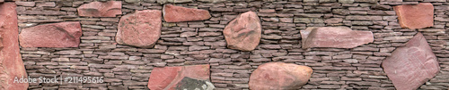 Stone wall  panorama  high resolution. Texture