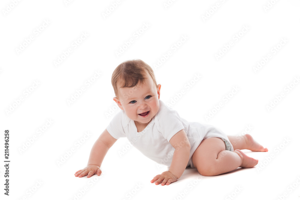 Infant child baby toddler crawling forwards Infant child baby toddler crawling forwards