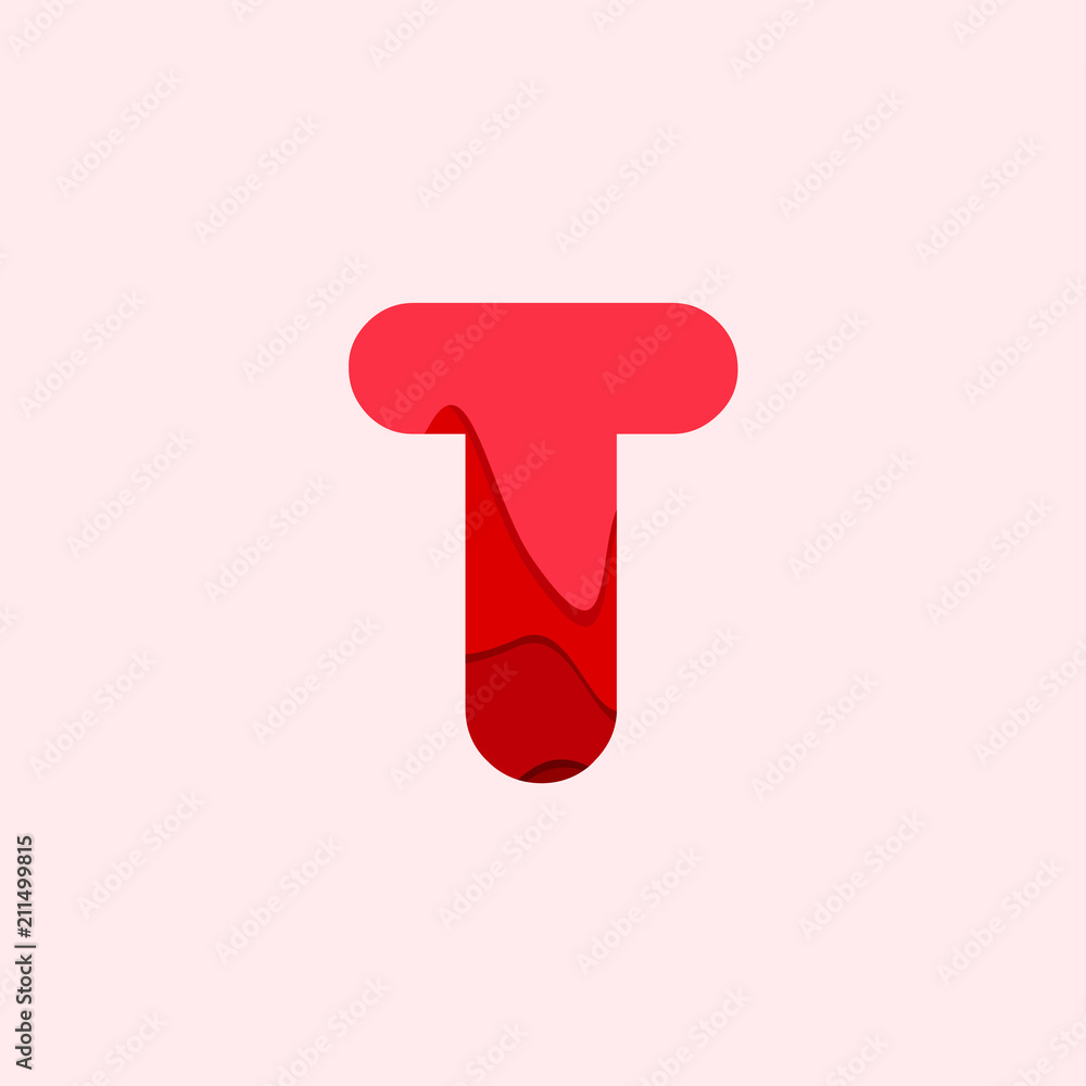 T Blood Font Vector Template Design Illustration T Blood Font Vector Template Design Illustration