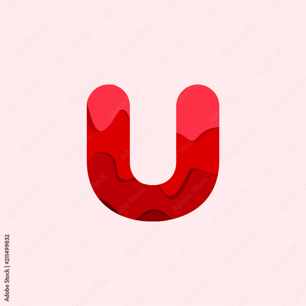 U Blood Font Vector Template Design Illustration U Blood Font Vector Template Design Illustration