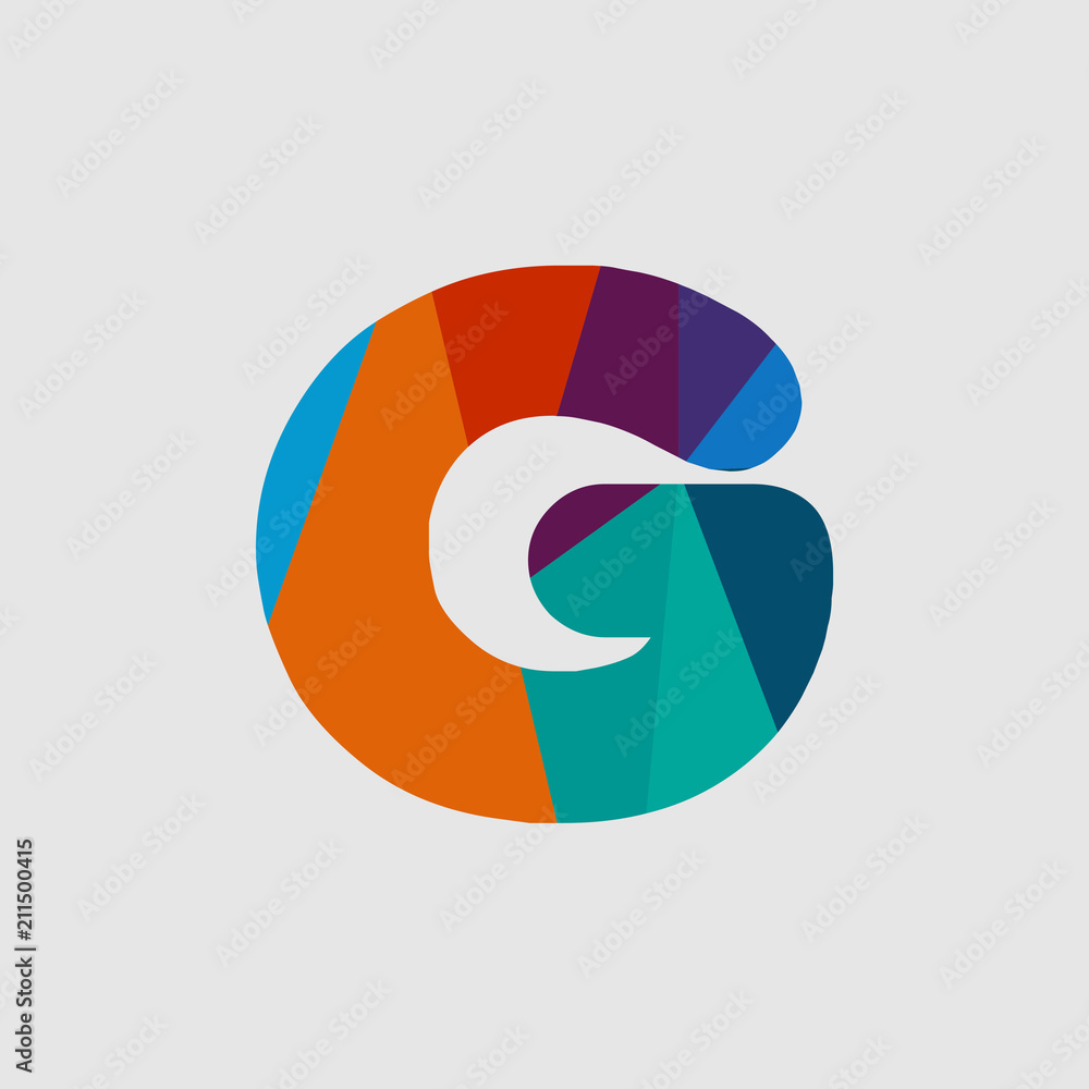 Obraz premium G Diamond Font Vector Template Design Illustration