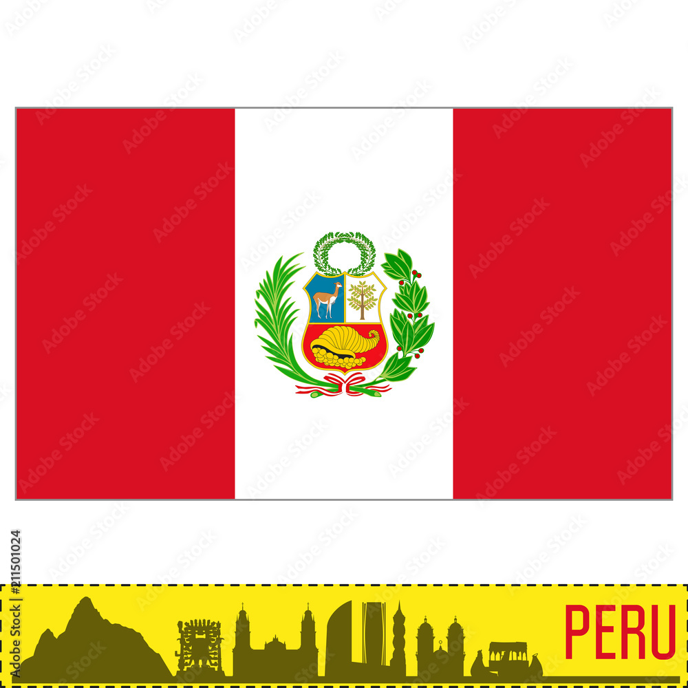 Fototapeta premium Peru flag
