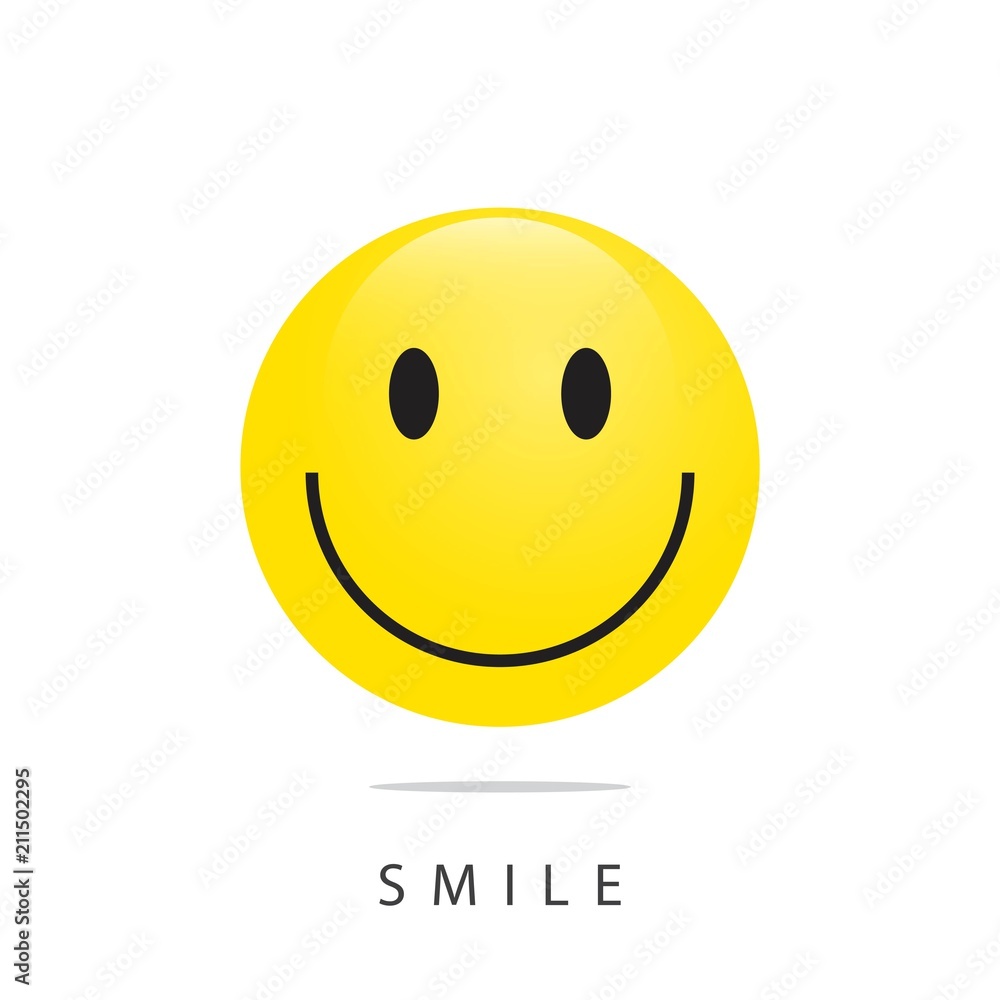 Fototapeta premium Smile Emoticon Vector Template Design Illustration