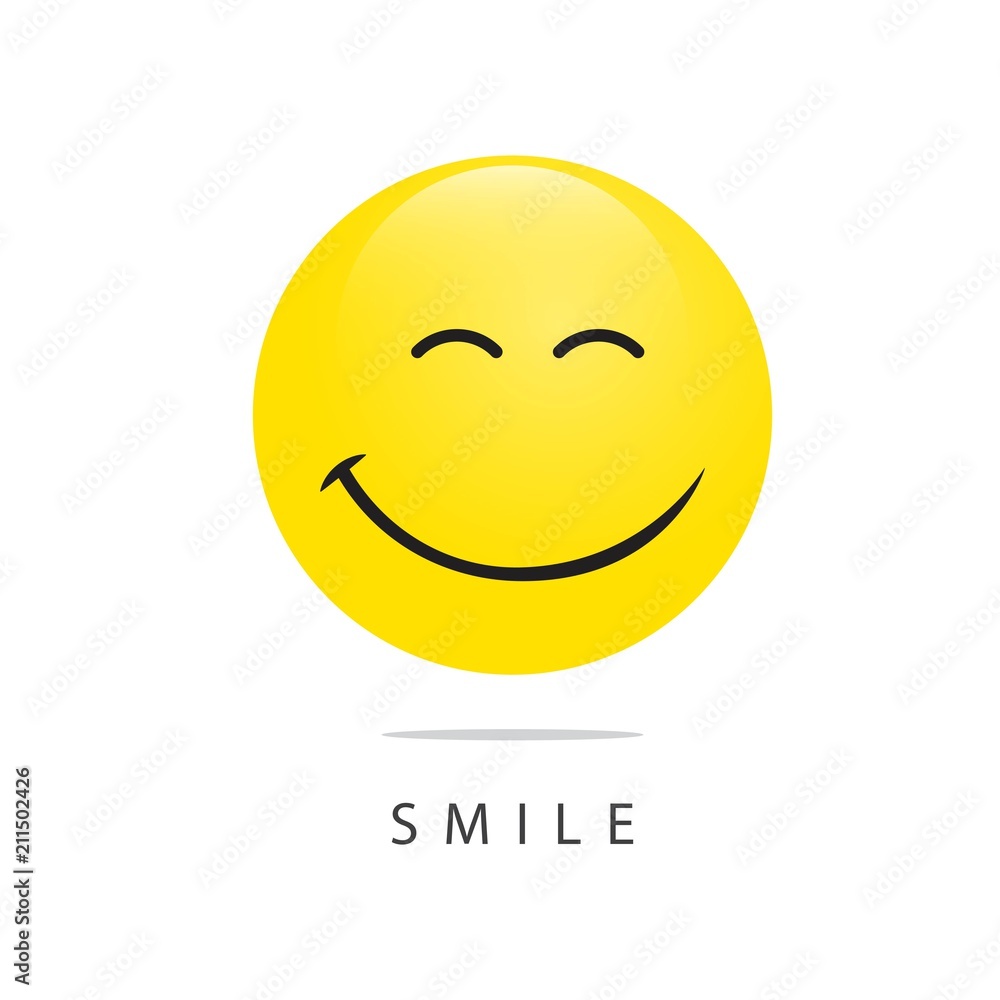 Smile Emoticon Vector Template Design Illustration Smile Emoticon Vector Template Design Illustration