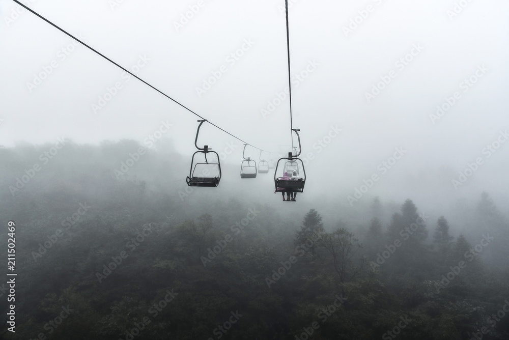 Chairlifts on Zhangjiajie National Forest Park