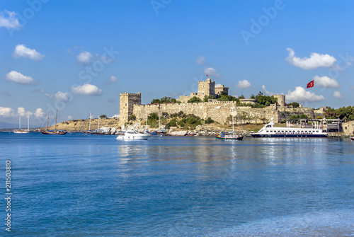 Bodrum, Turkey, 23 May 2010: Castle and Ships