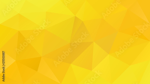 vector abstract irregular polygonal background - triangle low poly pattern - vibrant sunny yellow color