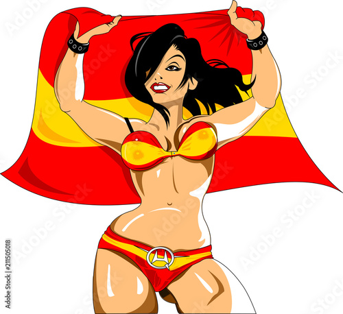 Spanish girl soccer fan