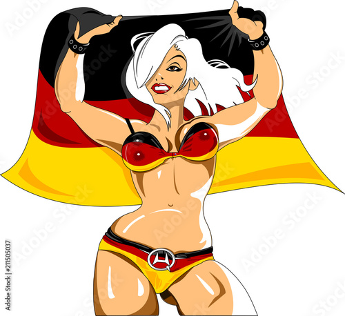 German girl soccer fan