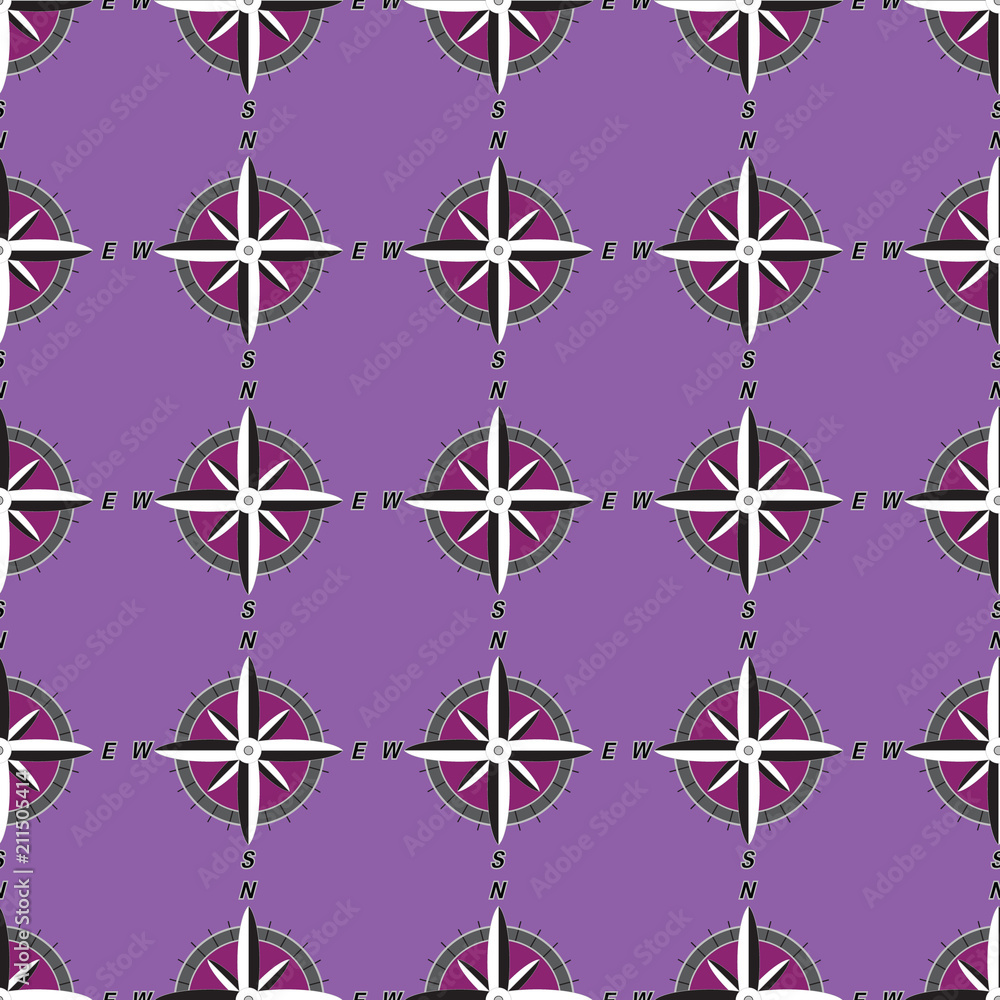 Naklejka premium Seamless background with the image of rose winds