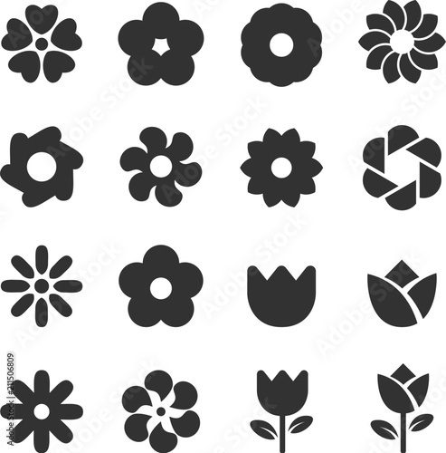 flower icon vector