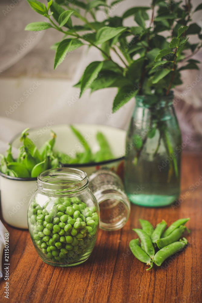 green peas Close up - ripe green peas (harvest). food background green peas Close up - ripe green peas (harvest). food background