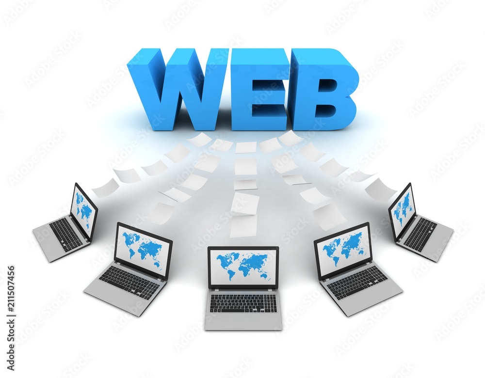 Web 3d concept illustration Web 3d concept illustration