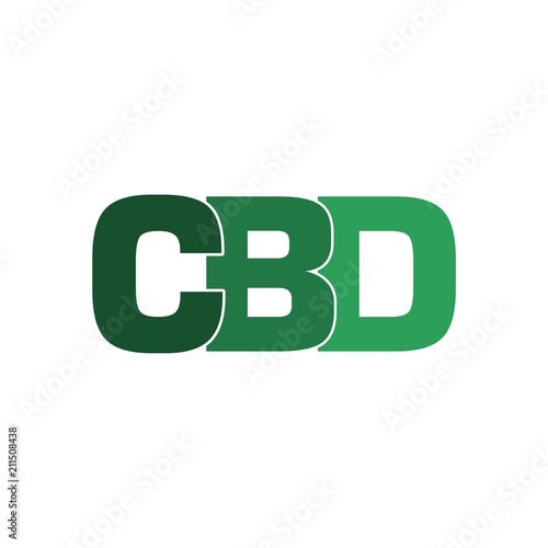 Cannabidiol (CBD) cannabis icon sign