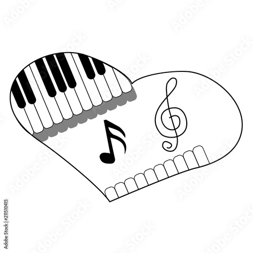 music heart, love music, line heart photo