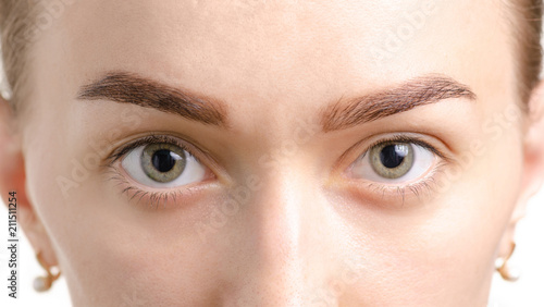 Female eyebrows brown eye shape skin female beauty nature
