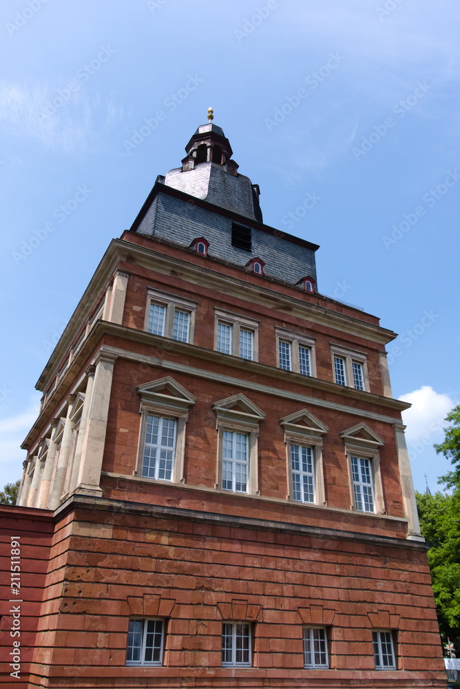 Historic red Tower, belfry built in Renaissance style in Trier, Germany. Historic red Tower, belfry built in Renaissance style in Trier, Germany.
