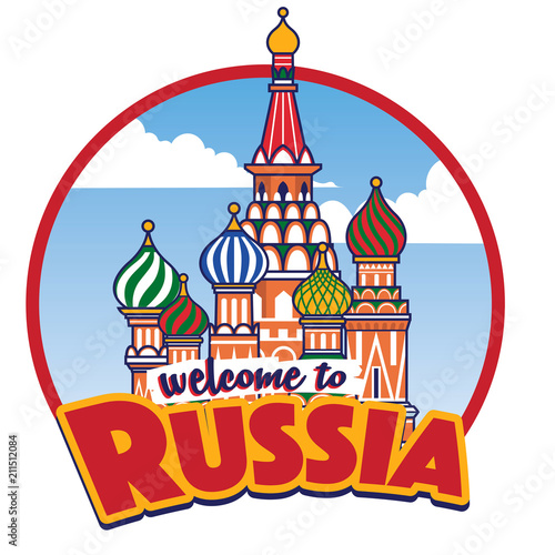 cartoon saint basil cathedral russia landmark