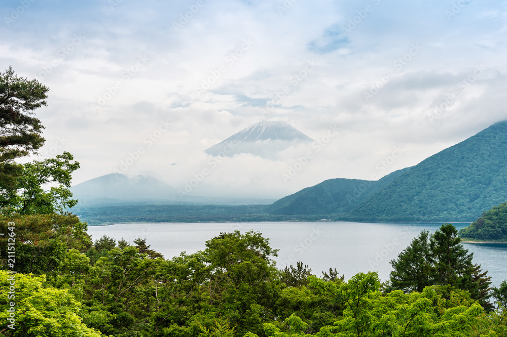 Lake Kawaguchi and Foji mountain in Japan Lake Kawaguchi and Foji mountain in Japan