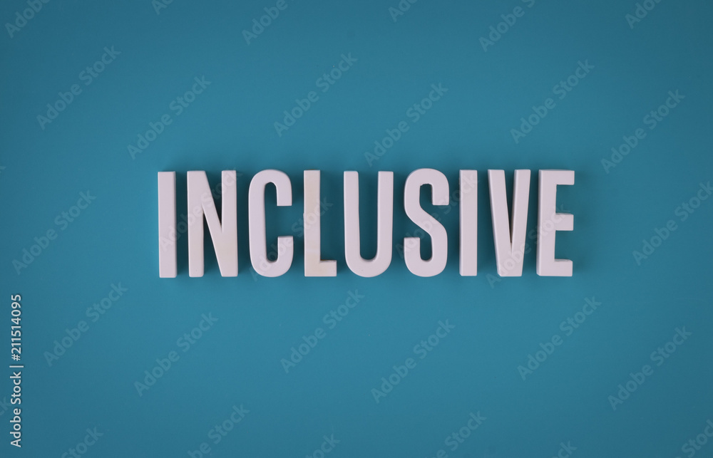 Inclusive sign lettering