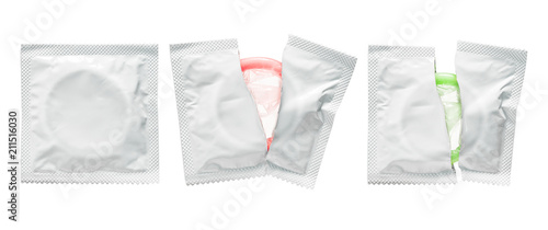 Condom pack isolated
