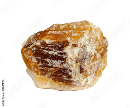 andalusite crystal on white background