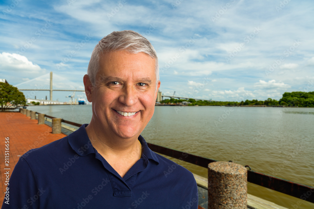 Fototapeta premium Handsome Man Outdoor Portrait