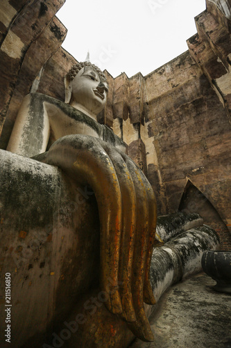 Wat Si Chum in Sukhothai Historical Park  Thailand.
