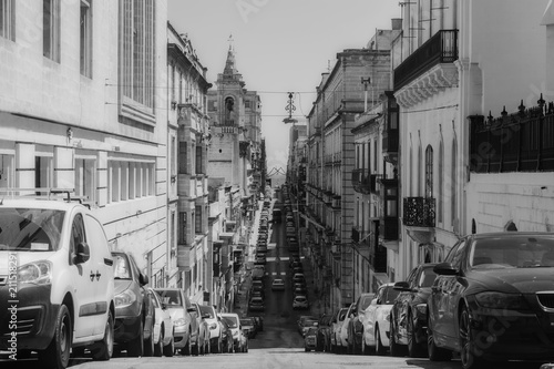 Long Straight Road in Valletta, Malta