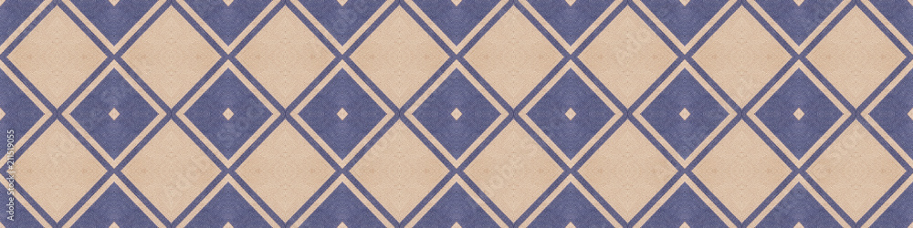 Fototapeta premium Cloth background with geometric pattern decorations, tileable seamless texture