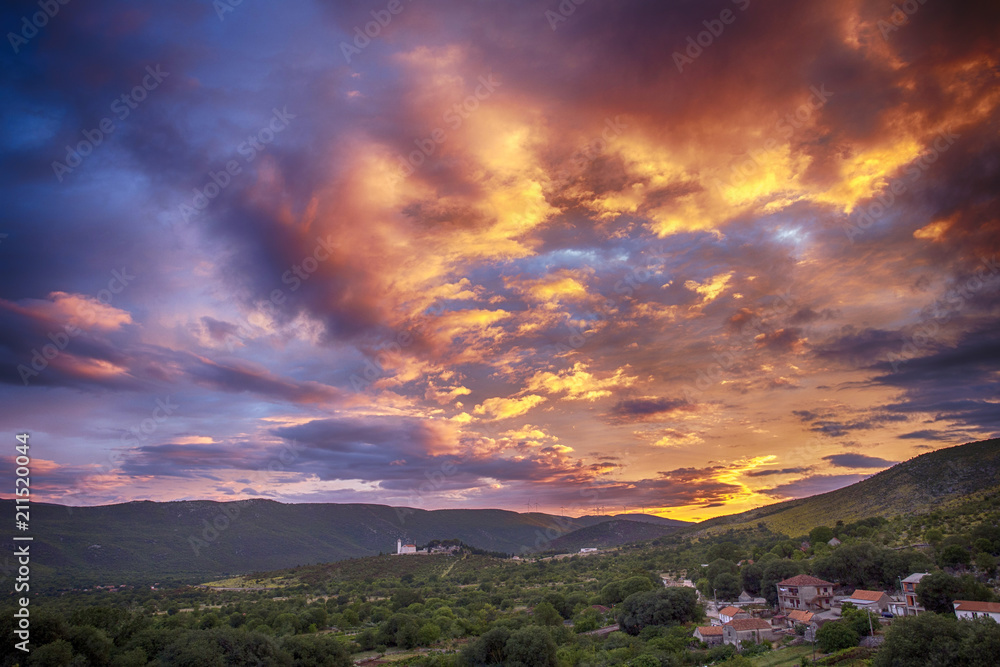 Sunset in Primorski dolac, Croatia Sunset in Primorski dolac, Croatia