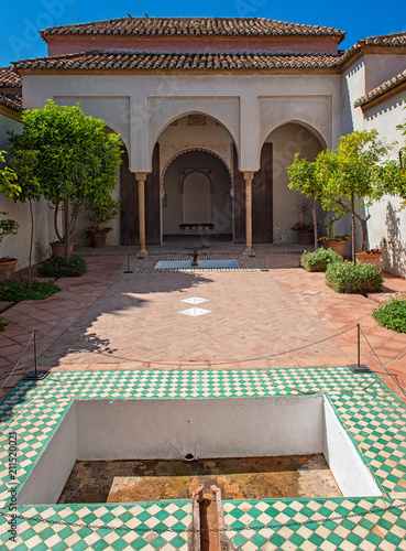 Interior of the Alcazaba of Malaga, Spain