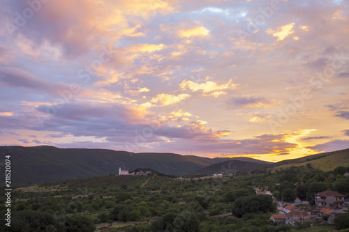 Sunset in Primorski dolac - village in Dalmatian Zagora, Croatia. © Nino Pavisic