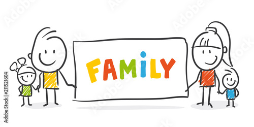 Strichfiguren / Strichmännchen: Family. (Nr. 267)	