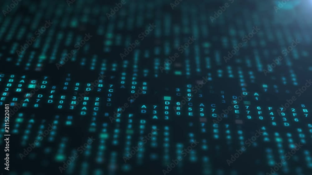 hexadecimal data loopable background hexadecimal data loopable background
