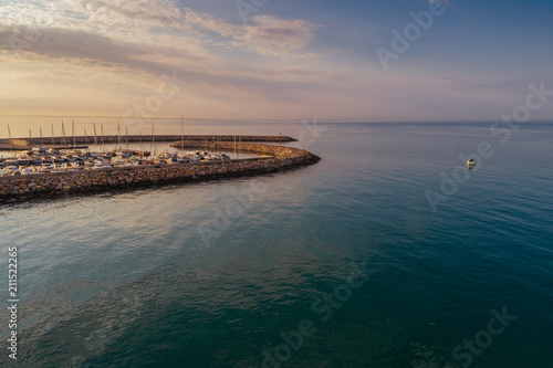 Wallpaper Mural Aerial view of a sea port Torontodigital.ca