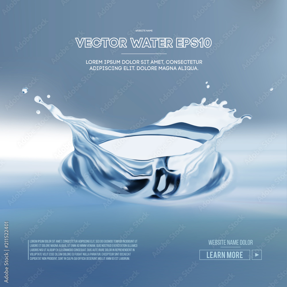Ocean Water Splash Vector