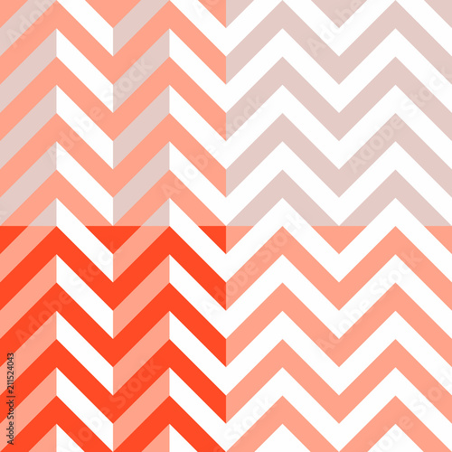 Vector chevron - set of 4 chevrons of orange and red color