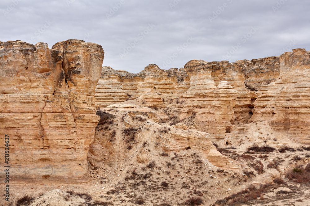 Landscape of Castle Rock Badlands in Kansas Landscape of Castle Rock Badlands in Kansas