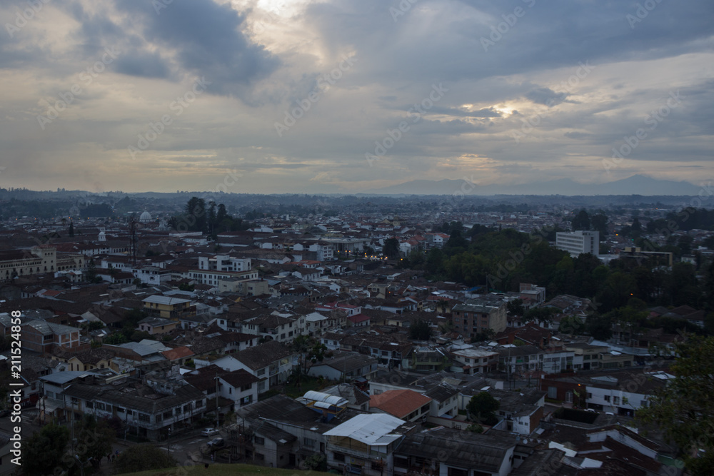 View over Popayan, colombia