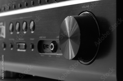 Front side of the AV receiver with volume knob photo