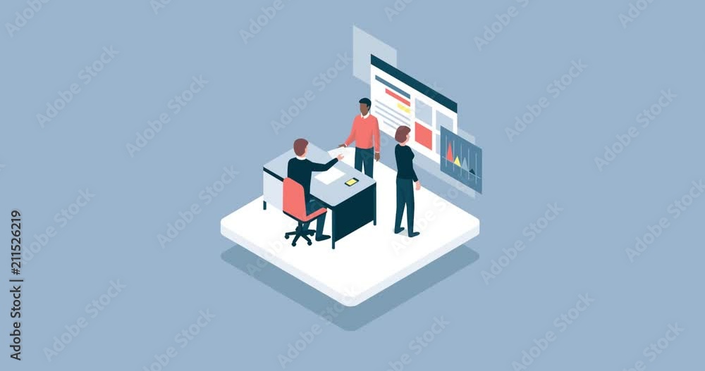 Office workers working together Office workers working together