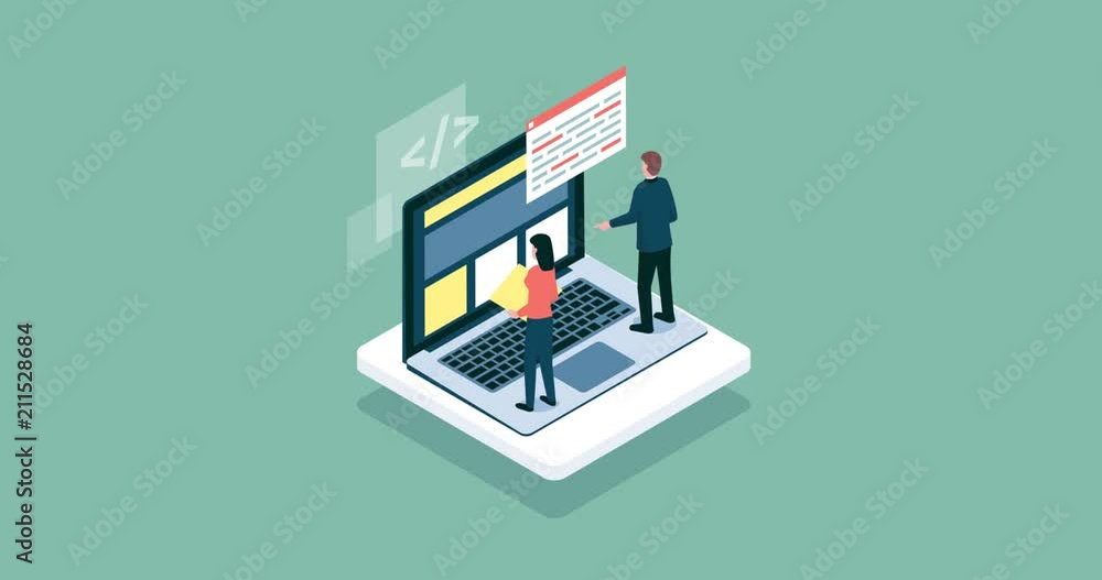Developers working with a computer Developers working with a computer