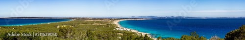 Panorama Formentera mit Ibiza im Hintergrund