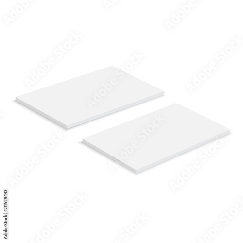 Stack of blank business card. Vector illustration