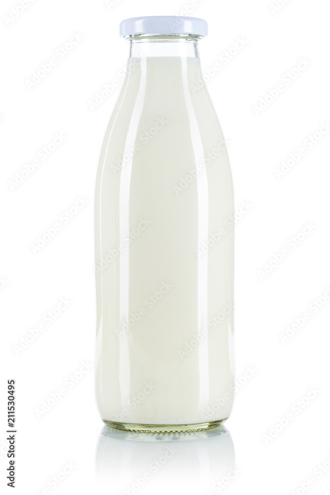 Milch Flasche Milchflasche freigestellt Freisteller isoliert – Stock-Foto |  Adobe Stock