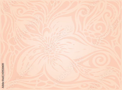 Decorative Flowers, Pale ecru vector pattern wallpaper floral design trendy fashion vintage wedding