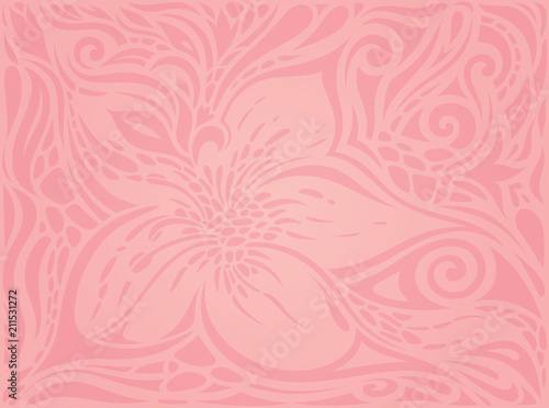 Floral Pink vector wallpaper trendy fashion design wedding decorative background