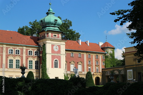 Main clock tower of Lancut castle, Poland